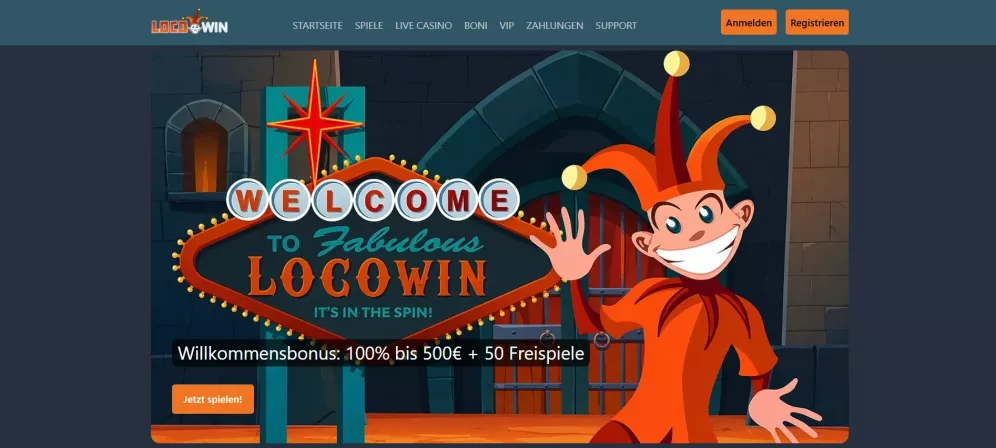 Locowin Casino – 100% Bonus bis 500€ und 50 Freispiele für neue Spieler